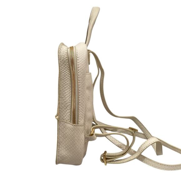 Hammitt Hunter Mini Backpack In Marshmallow White Snake Gold Hardware Handbag - Picture 8 of 16